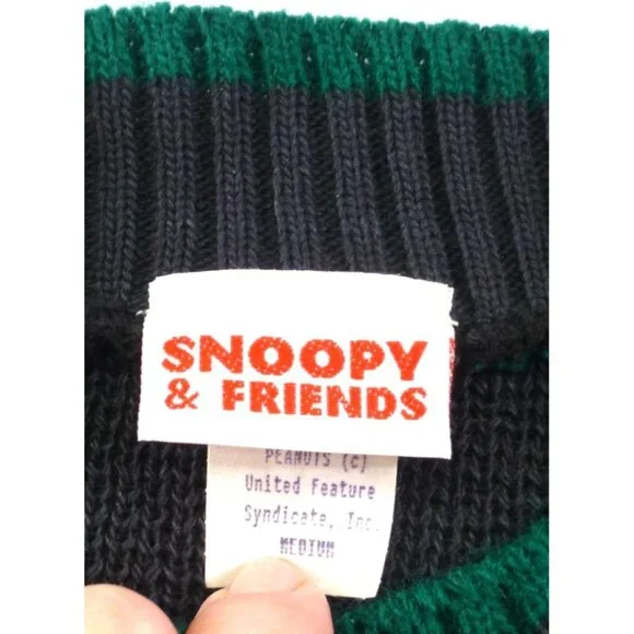 VTG Snoopy & Friends Halloween Boo Sweater Medium Made In USA Ghost & Haunted Ho - Picture 5 of 10